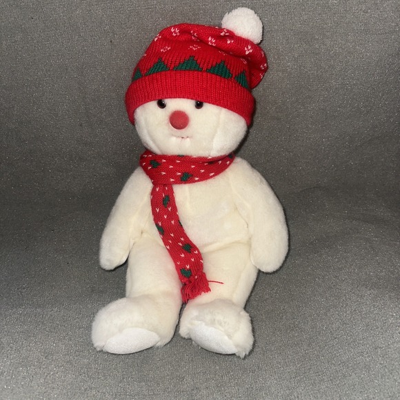 Ty Other - TY Beanie Buddies Collection "Snowboy" Plush Stuffed Animal 15" Vintage Snowman